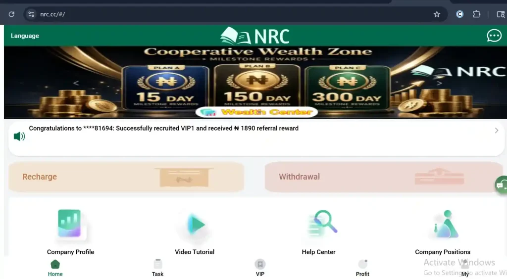 Nrc.cc withdrawal
